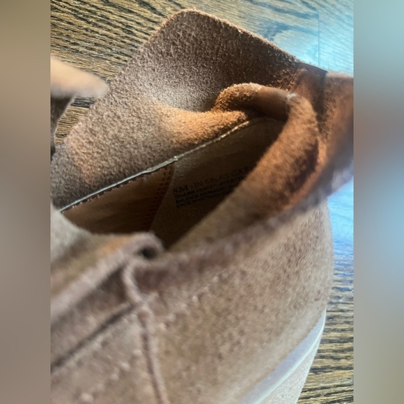 BP.  Shoes Women's Size 8M Ankle Boots Flappy Top Suede Leather Upper Bootie Tan - Picture 8 of 9